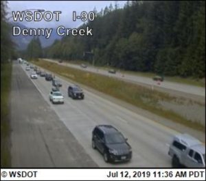 I-90 Denny Creek traffic