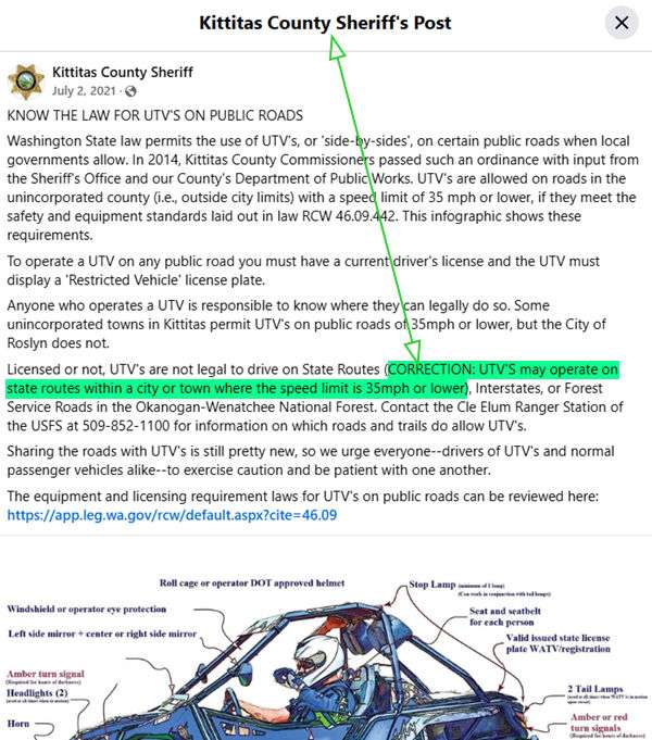 kittitas county sherrifs fb post side by sides