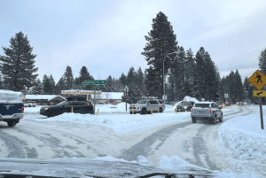 traffic jam round a bout