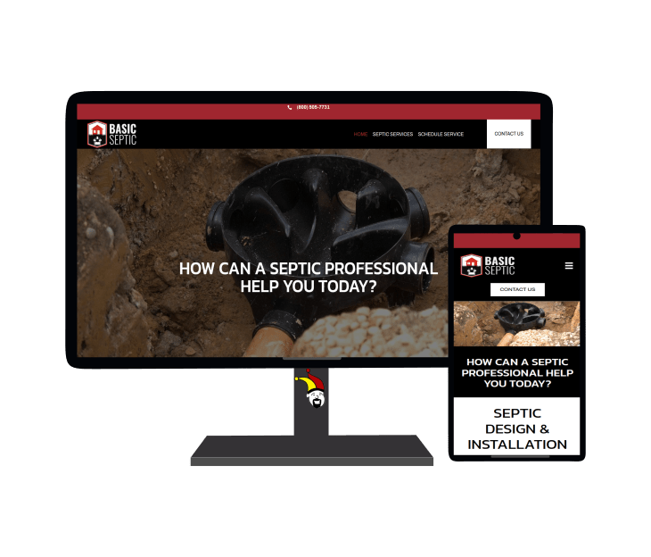 Basic Septic Ellensburg web design portfolio image