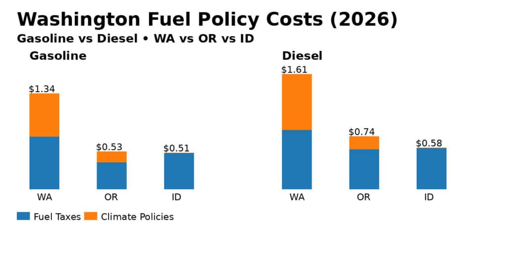 wa state gas diesel fuel costs 2026