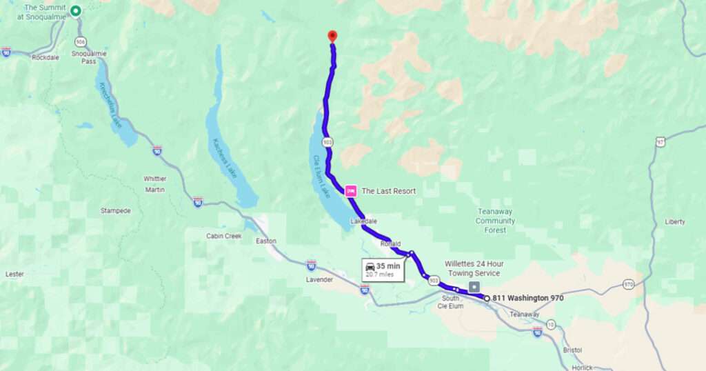sr903 map cle elum salmon la sac