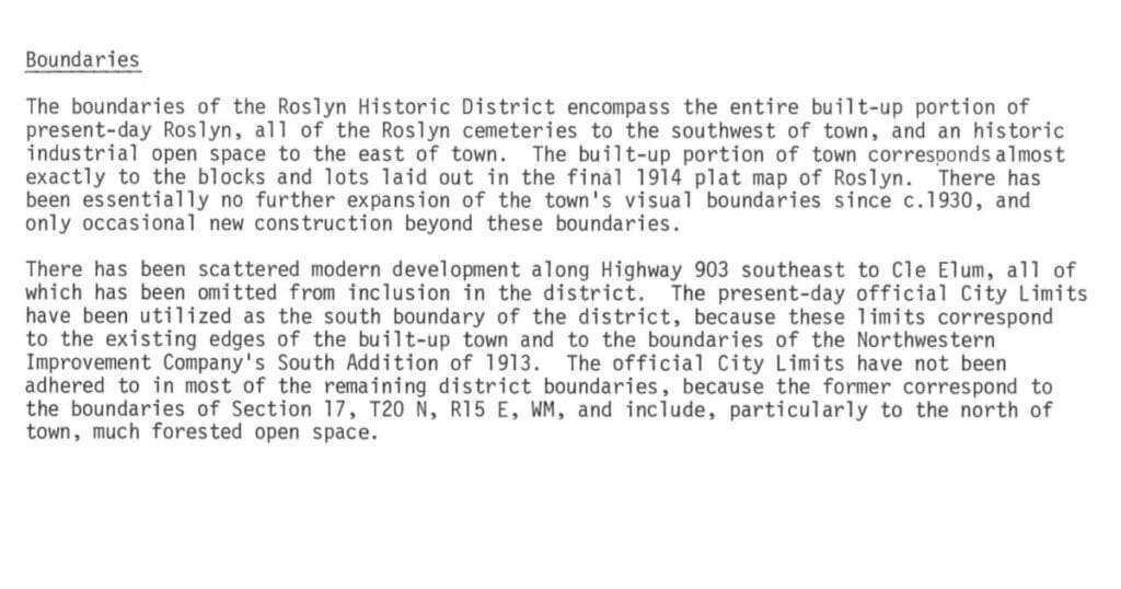 Roslyn WA historic district